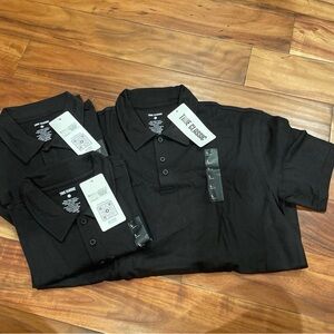 XL Set of 3 true classic men’s XL black polo shirts